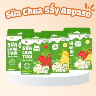 Sữa chua khô sấy lạnh Anpaso ít đường lợi khuẩn cho bé không chứa chất bảo quản, Sữa chua ăn dặm cho bé từ 8 tháng