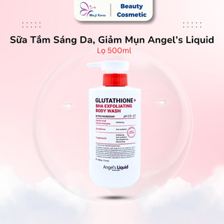 Sữa Tắm Dưỡng Da Body Wash Angel's Liquid Glutathione + BHA GC Hàn Quốc, Hỗ Trợ Giảm Mụn Và Dưỡng Ẩm Cho Làn Da 500ml