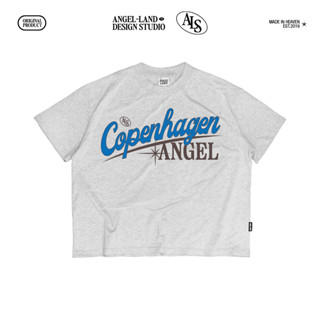 Áo thun form Boxy COPENHAGEN ANGELS Màu Xám Tiêu Sáng Angelic Society chính hãng Angel Land Studio