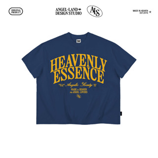 Áo thun form Boxy HEAVEN ESSENCE Màu XANH NAVI Angelic Society chính hãng Angel Land Studio