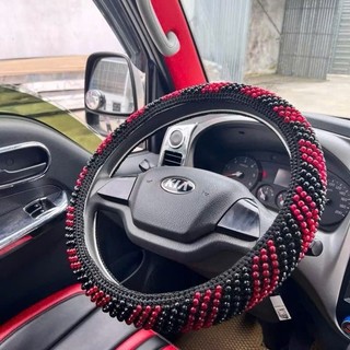  Bọc vô lăng xe con xe tải xe khách bằng Hạt cườm Hàn Quốc cao cấp thoáng khí chống mồ hôi tay size 38 40 42 45 47cm 