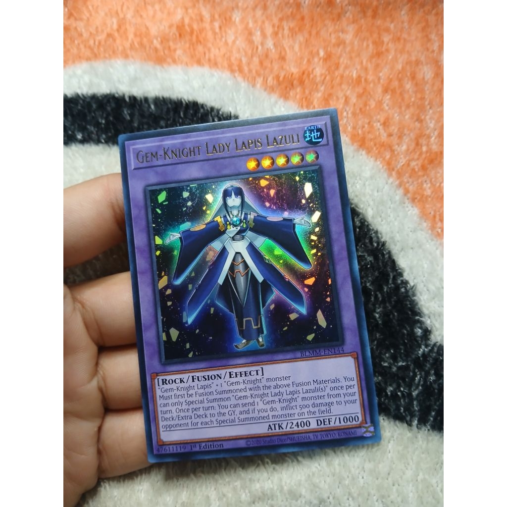 [Yugioh Biên Hòa Store] 1 lá thẻ bài Gem-Knight Lady Lapis Lazuli - BLMM-EN144 - Ultra Rare 1st Edit