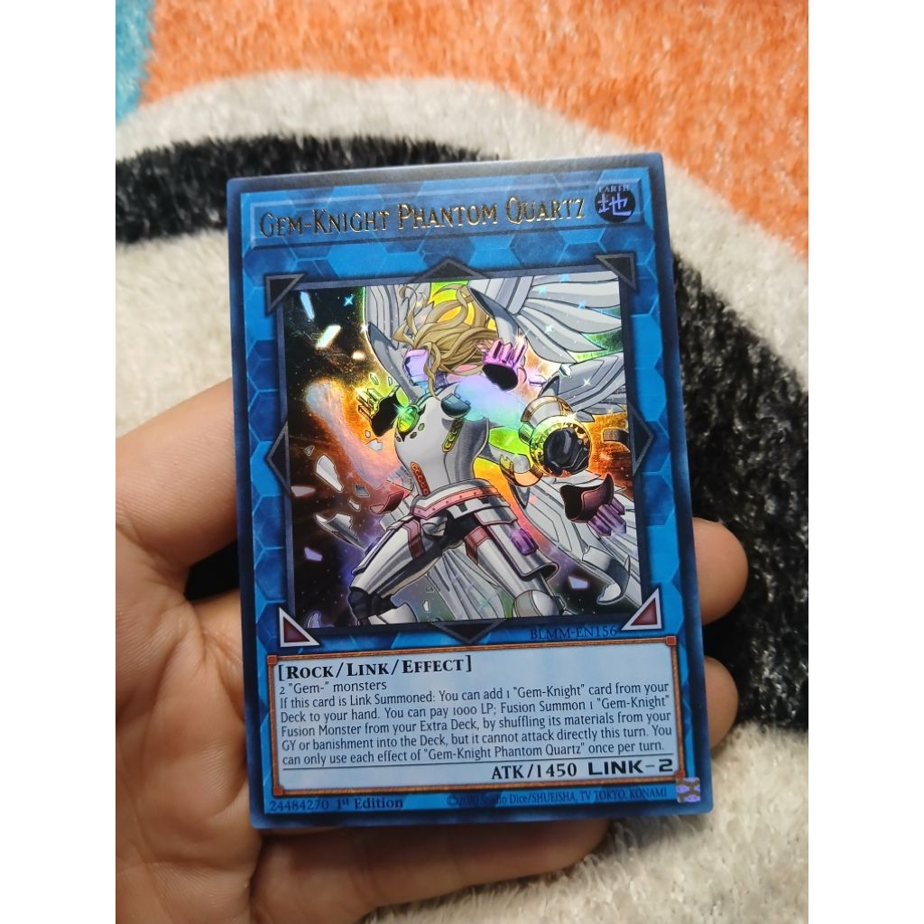 [Yugioh Biên Hòa Store] 1 lá thẻ bài Gem-Knight Phantom Quartz - BLMM-EN156 - Ultra Rare 1st Edition