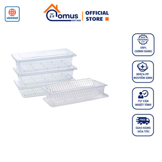 Hộp Nhựa Đựng Thực Phẩm VIỆT NHẬT 6586 Hộp Trữ Đông Bảo Quản Rau Củ Đồ Ăn Tủ Lạnh - DOMUS 