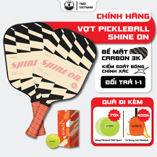 Bộ vợt Pickleball TMD Sport Carbon T700, siêu bền, mặt vợt nhám tặng kèm bóng và túi đựng