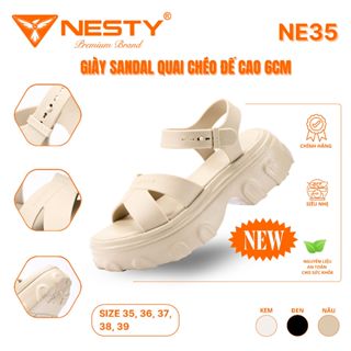 Dép Sandal Đế Cao 6cm Sang Trọng Nhãn Hiệu NESTY Mã NE35