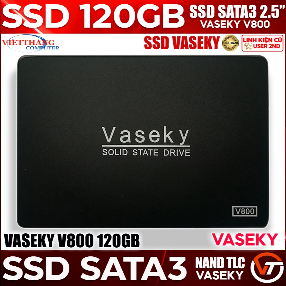 Ổ cứng SSD 120GB Vaseky V800 SATA3 Sức khỏe Good SSD cũ đã qua sử dụng ( Cũ - 2nd )