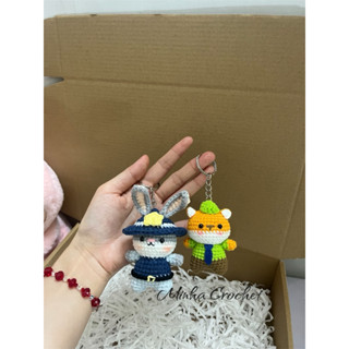  Móc khoá cặp đôi Thỏ Judy và Cáo Nick  Ảnh thật  