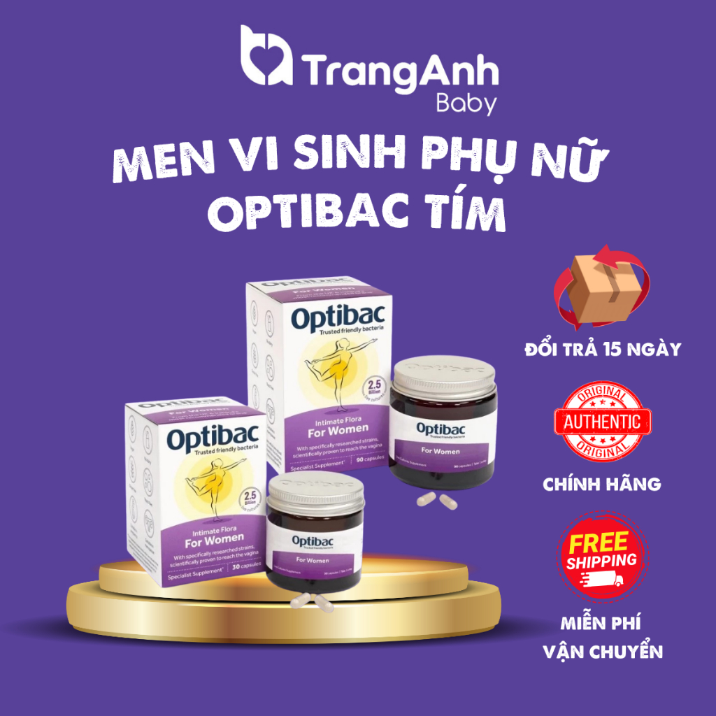 Men vi sinh phụ nữ Optibac tím Optibac Probiotics For Women - Trang Anh Baby Store