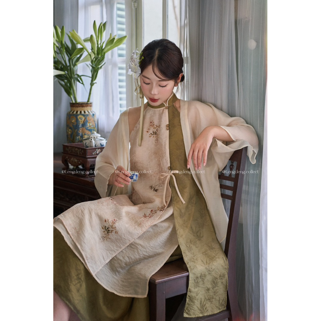 Áo khoác Giấy Dó - Lengdeng.Collect | Áo khoác freesize tơ crepe nhăn Lèng Dèng | BigBuy360 - bigbuy360.vn