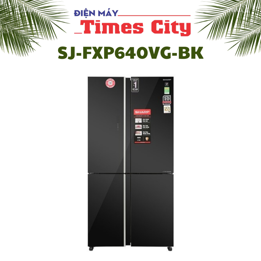 Tủ lạnh Sharp Inverter 572 lít Multi Door SJ-FXP640VG-BK