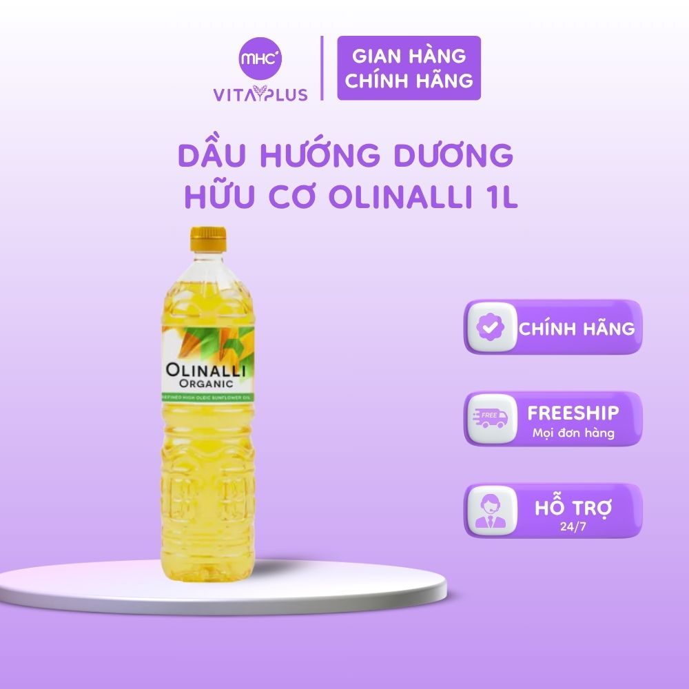 Dầu Hướng Dương Hữu Cơ Olinalli Chai 1L