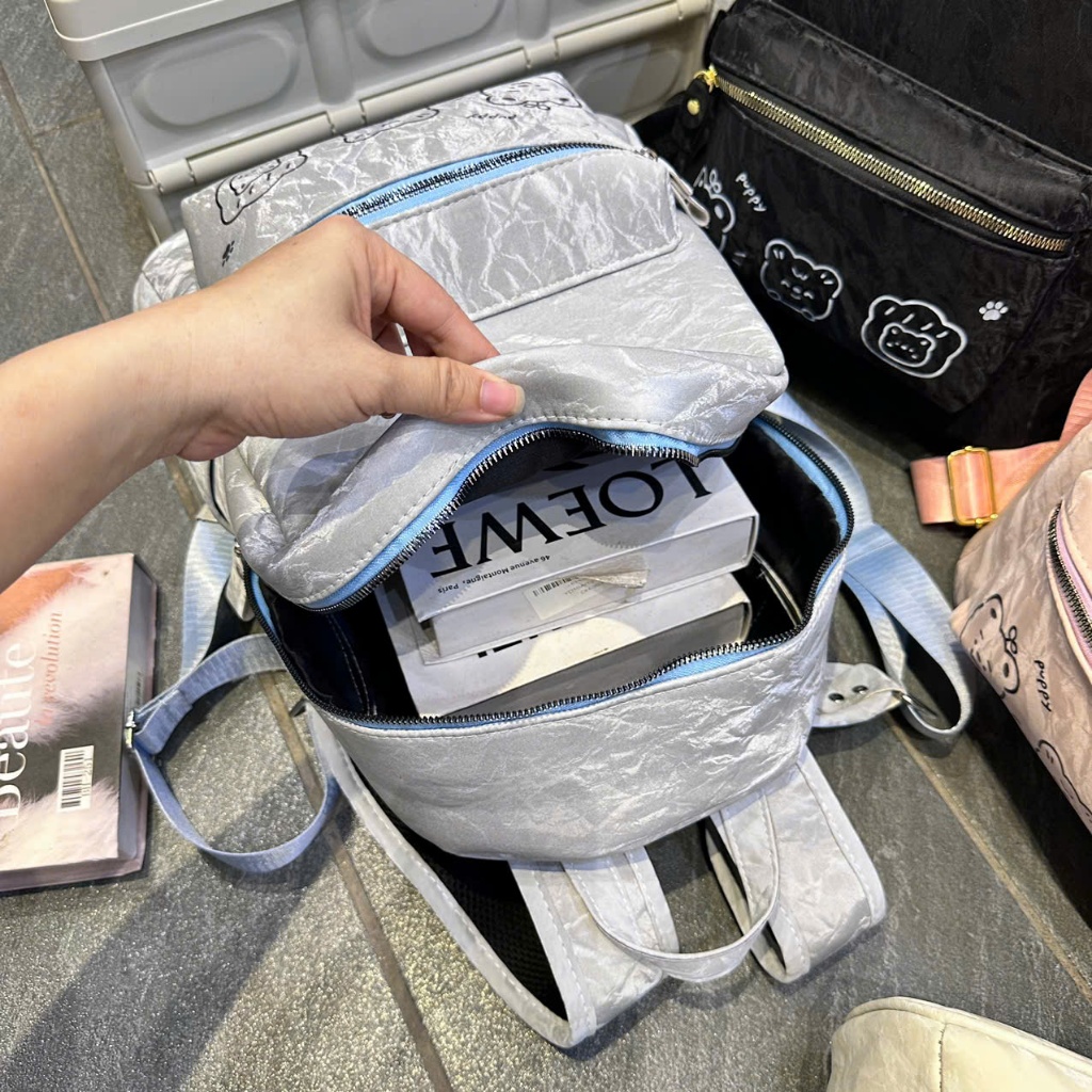 Balo Thời Trang Nam Nữ Da Nhung Quai Bản To Vừa A4 Siêu Hot TN217 | BigBuy360 - bigbuy360.vn