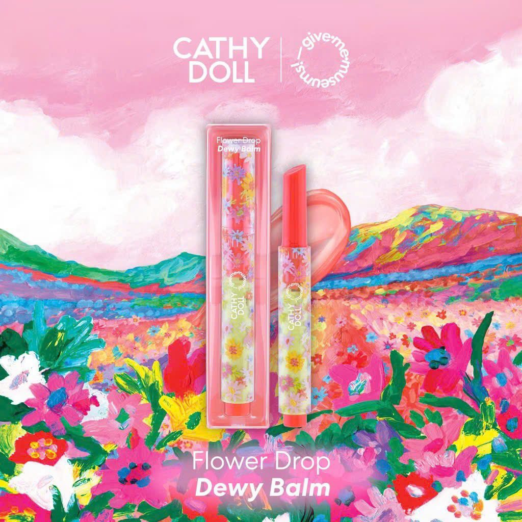 [PRE-ORDER] Son Cathy Doll Flower Drop Dewy Balm Son Dưỡng Bóng Căng Môi Chính Hãng Thái 🇹🇭