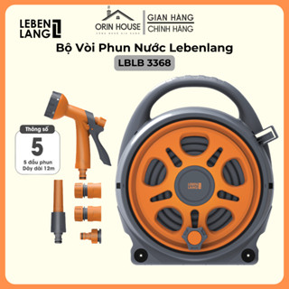 Bộ Vòi Phun Nước Tưới Cây, Rửa Xe Đa Năng Lebenlang LBLB3368 Dây Dài 12m, 5 Đầu Phun Đi Kèm, Mang Lại Sự Tiện Lợi