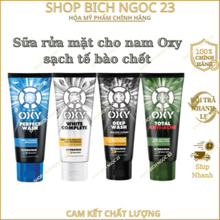 Sữa Rửa Mặt Cho Nam Oxy sạch tế bào chết, giảm mụn đầu đen, dạng kem Oxy Anti-Blackhead Wash 100g