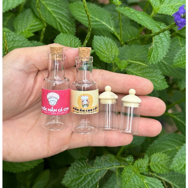 combo Chai Thuỷ Tinh Và Hộp Size M Dùng Cho Bếp Mini