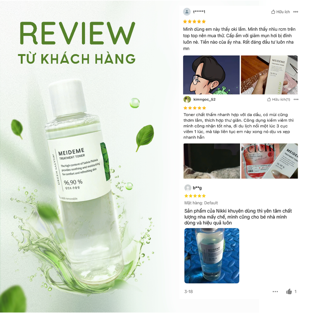 Toner dập viêm dịu da MEIDEME Green Salvia Treatment Toner 200ml | BigBuy360 - bigbuy360.vn