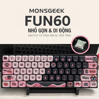 Bàn phím cơ MonsGeek FUN60 có 3 mode kết nối không dây và có dây, switch từ tính êm ái yên tĩnh