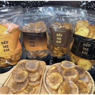 COMBO 4vị Bánh Mì Bếp Mẹ Em 1Cafe Caramel + 1 Bơ Tỏi + 1 Đường Đen + 1 Phomai