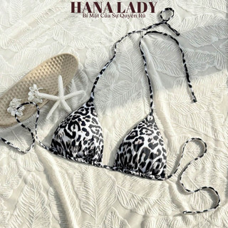 Áo Bikini Tách Lẻ - Áo Bra Tắm Dây Mảnh Da Beo Gợi Cảm Kèm Mút Tháo Rời BN178