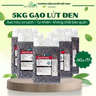Gạo lứt đen nương hữu cơ sạch tây bắc combo 5kg HT FOOD tốt cho hệ tiêu hóa, hệ tim mạch