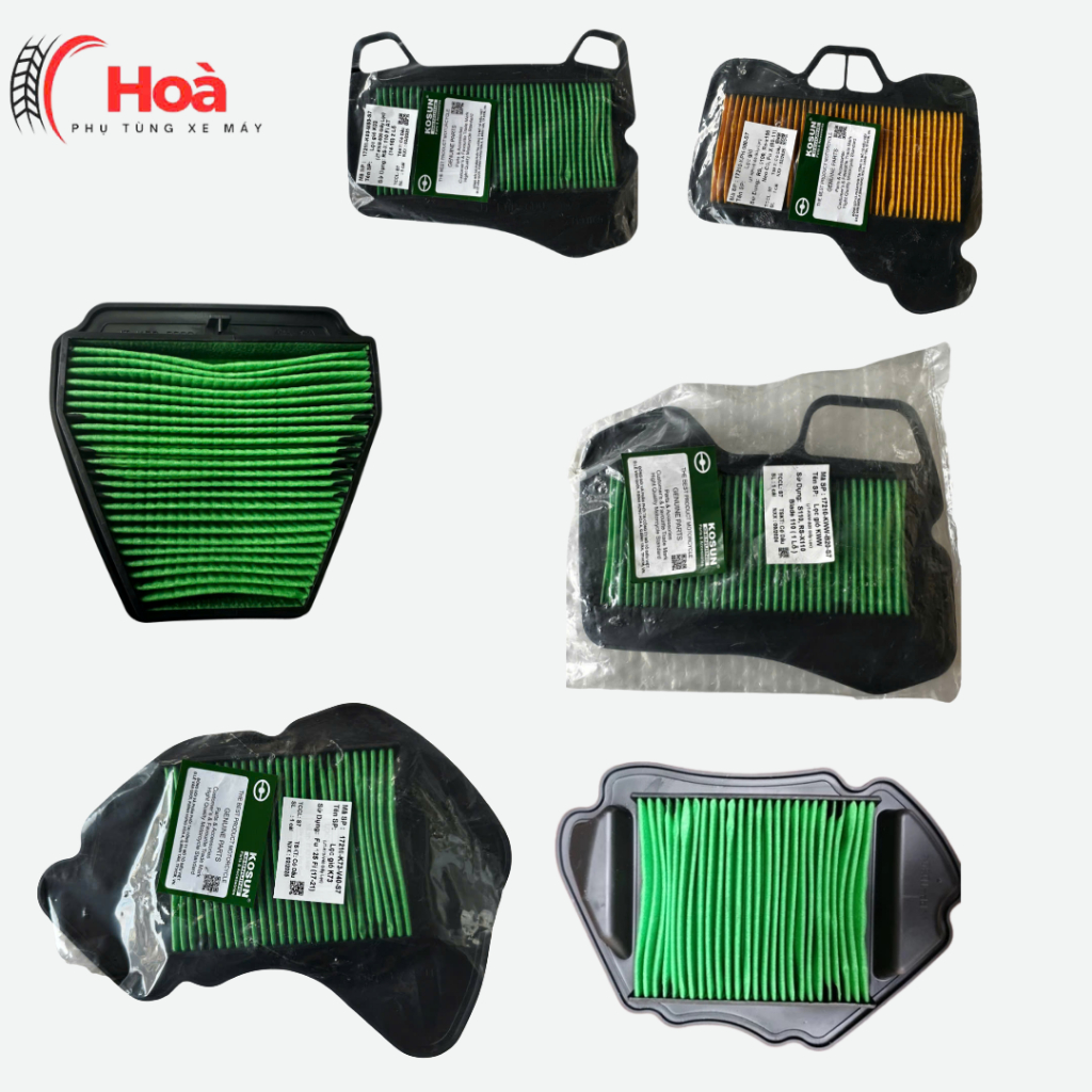 LỌC GIÓ XE MÁY HONDA (RS100,S110,RSX14,FU125 FI, FULED) CAO CẤP