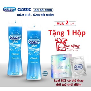Mua 2 Gel bôi trơn Durex Play Classic 50ml TẶNG Bcs Durex iNViSiBLE , Bộ Đôi Hoàn Hảo Cho Nam và Nữ