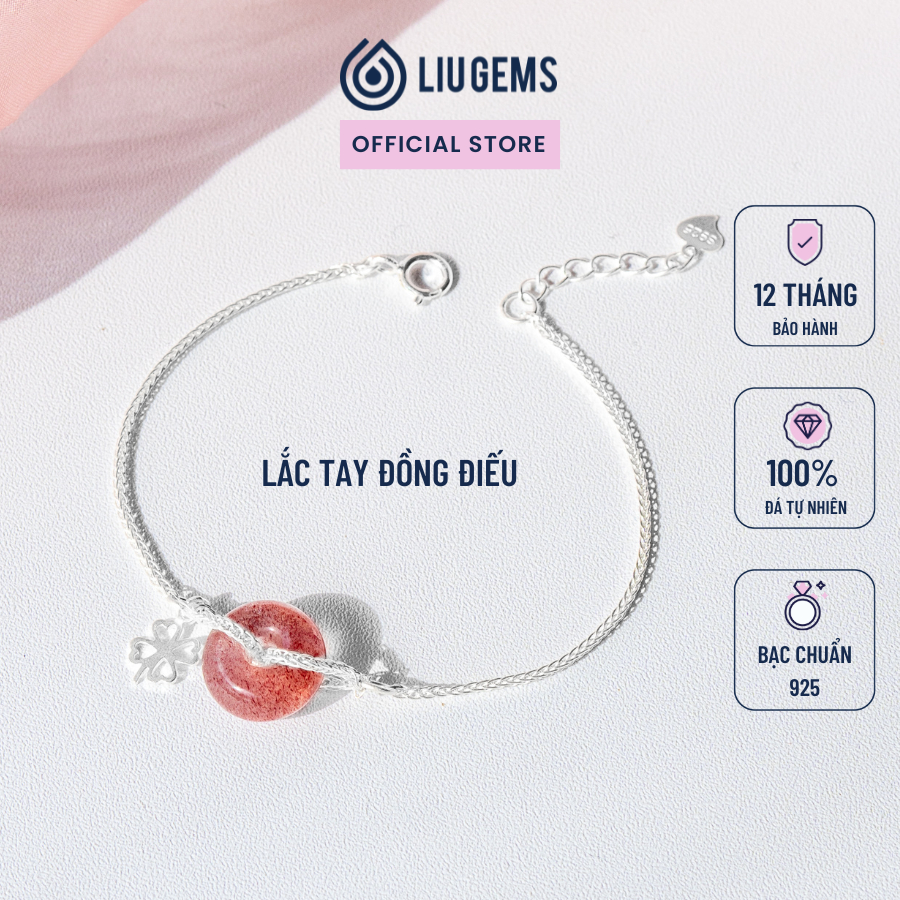 Vòng Tay Nữ Bạc 925 Liugems Đồng Điếu Đá Phong Thuỷ Mix Charm Bạc Mang Năng Lượng Tích Cực VB06