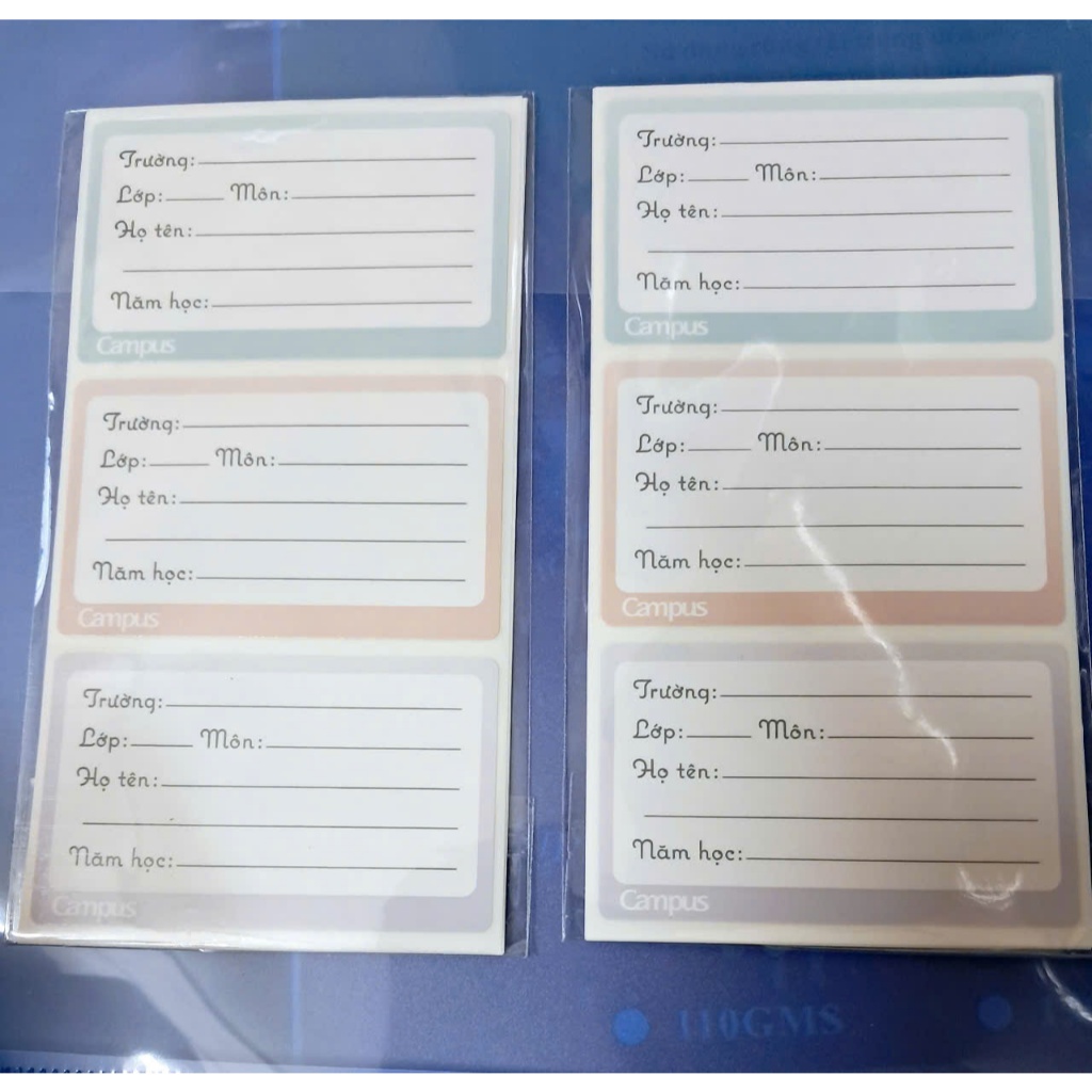 Nhãn Vở  Campus  15 cái đồ dùng học tập