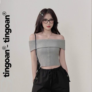 TINGOAN® x KOL SHOPEE - Áo len trễ vai và mini top tingoan