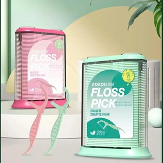 💎 Tăm Chỉ Nha Khoa Để Bàn ROROLL – Hộp 100 Cây Cao Cấp - Thiết kế sợi kép thế hệ mới nhất hiện nay