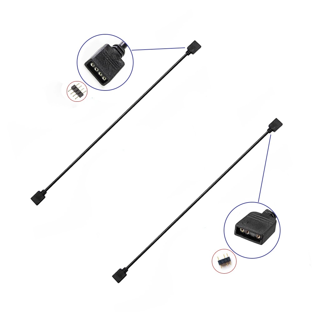 Dây nối dài cổng RGB 3pin/4pin header (Tặng kèm sẵn 1 jump nối mỗi dây)