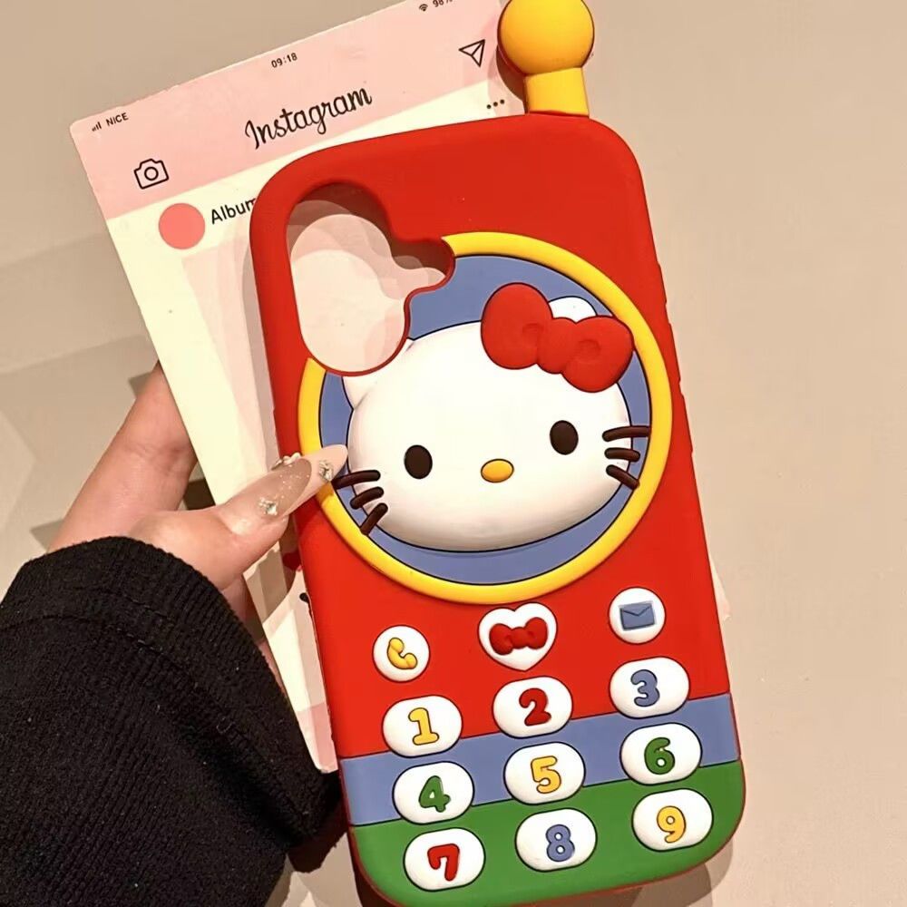 【ChanChan】Ốp Lưng Điện Thoại Iphone Silicon Hello Kitty Dễ Thương, Chống Sốc, Chống Xước, Apple Sili