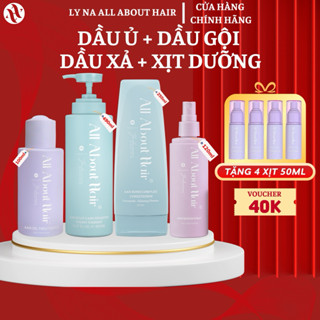 [QUÀ] Combo 4SP Dầu Ủ + Dầu Gội + Dầu Xả + Xịt Vegan All About Hair - Nuôi Dưỡng Tóc Khoẻ Mềm Mượt, Kích Mọc Tóc