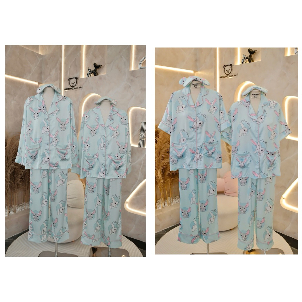 BỘ PIJAMA MONYBEAR THỎ BUNNY 2 TÚI ( kèm BỊT MẮT )