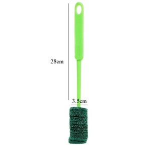 [Màu Xanh] Cây rửa ly SamRan cán dài, mút xốp vệ sinh ly cốc bình nước