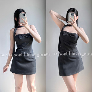 [ẢNH THẬT] Set 3 món : áo + chân váy + dây choàng cổ