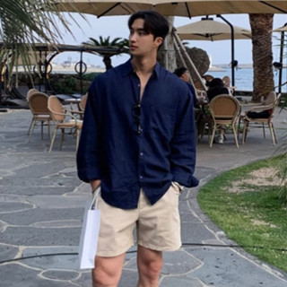 Áo sơ mi nam đũi dài tay cổ bẻ SUNDEE chất liệu đũi xước co giãn mát mặc nhẹ dáng trẻ trung