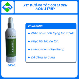 Xịt đạm dưỡng tóc phục hồi hư tổn tóc Collagen Acai Berry 300ml
