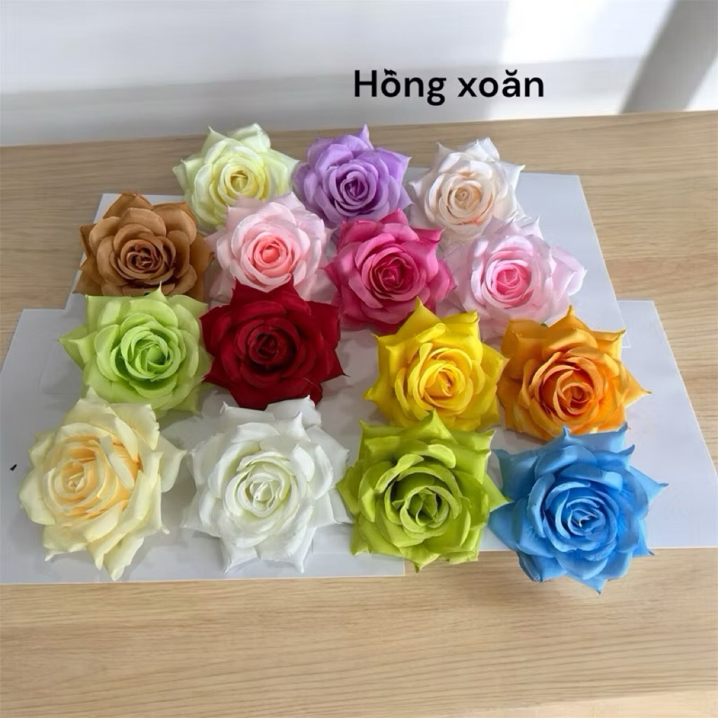 Hoa Hồng Giả Bằng Vải Lụa size To