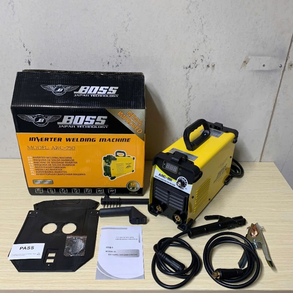 Máy hàn điện tử  Boss 250A kéo que hàn 3.2mm