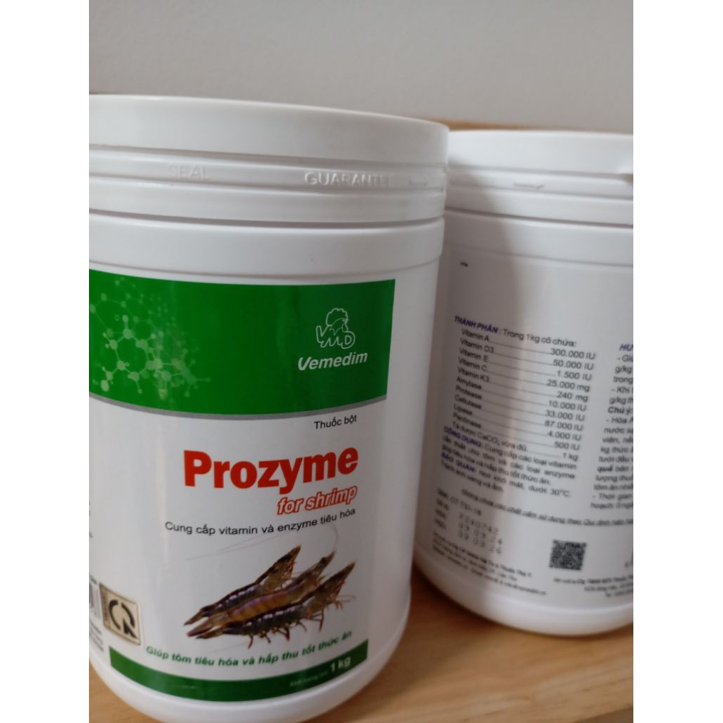 Men tiêu hoá tôm Vemedim Prozyme For Shrimp lon 1kg