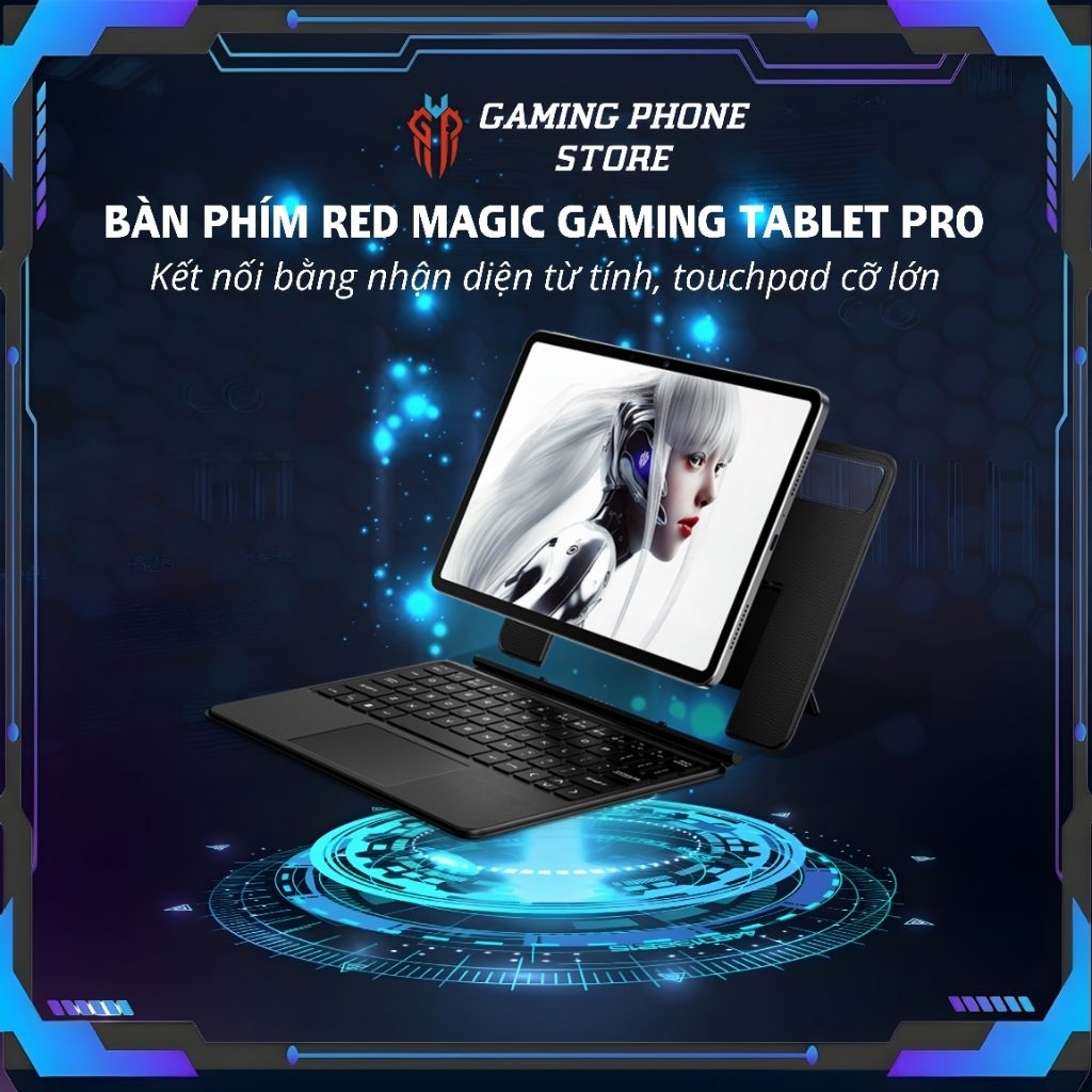 Bàn phím từ tính thông minh cho máy tính bảng Red magic Gaming Tablet Pro chính hãng
