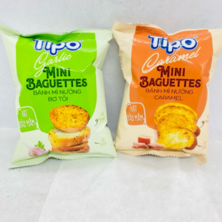 Bánh mì sấy Caramel/ bơ tỏi Tipo 50g Hữu Nghị, giòn ngon và dinh dưỡng, món ăn vặt tiện lợi```