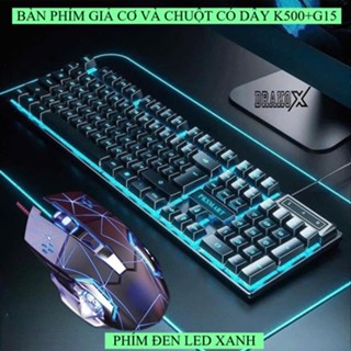 Bàn phím chuột máy tính giả cơ K500 và G15 có Led RGB xuyên chữ cao cấp cho máy tính laptop-Bảo Hành 6 tháng