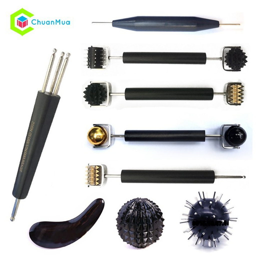 Dụng cụ diện chẩn KHỎE ĐẸP ( Đau Vai Gáy Quả cầu gai, Cạo gió sừng dẹp, Lăn cầu gai đôi, Búa Hoa Mai, Cây sao chổi,...)