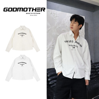 Áo Sơ Mi Tay Dài Kẻ Sọc GODMOTHER Áo Sơmi Oxford Vải Mát Form Rộng Unisex Thời Trang Nam Nữ Hàn Quốc