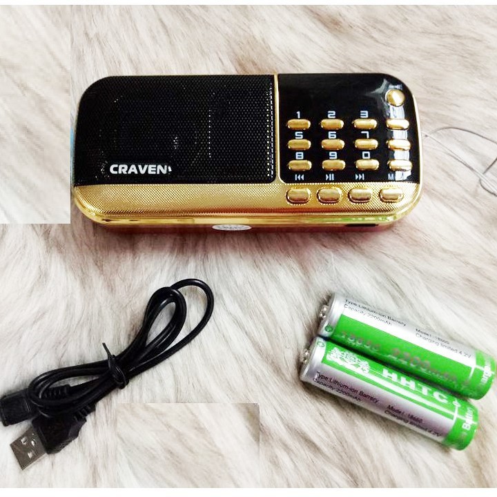 Loa nghe nhạc usb, thẻ nhớ CRAVEN CR-836S (2 pin)