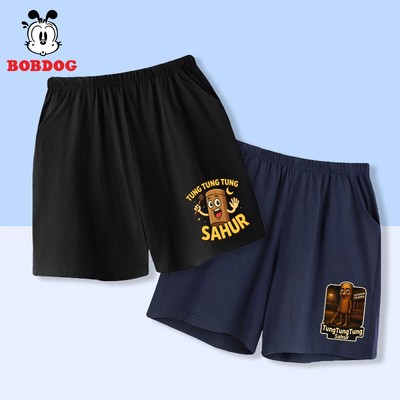 Quần đùi bé trai BOBDOG chất liệu cotton mềm mịn in hình TUNG TUNG TUNG SAHUR cho bé